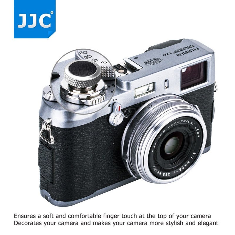 JJC Soft Shutter Release Button Cap for Fujifilm XT30III X-M5 X Half X100VI X-T5 X-T30 II XT30 XT3 X100F X-Pro2 X-Pro1 XT2 X-E5 X-E3 X-E2S XT20 X-T10 X100S GFX100RF RX10 IV III II RX1RII RX1R RX1/GR Black - Image 2