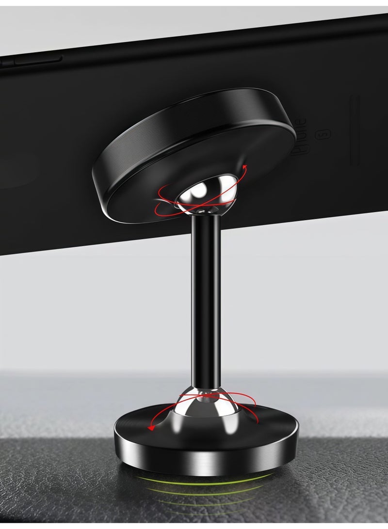 °، قاعدة مغناطيسية للوحة القيادة، حامل هاتف عالمي متوافق – أسود || 360حامل هاتف مغناطيسي للسيارة، دوران  مم55 - Image 2