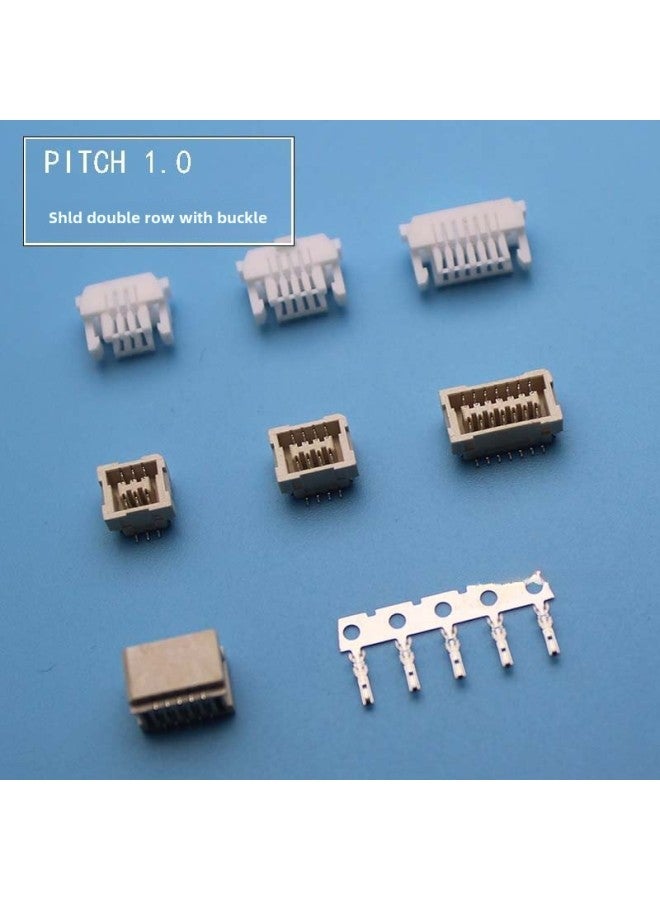 Connector 1.0mm Double-row Patch Vertical Patch SHLD With Lock Connector Double-row Double-row Patch With Lock-Colour:16p-vertical Sticker(board End)-