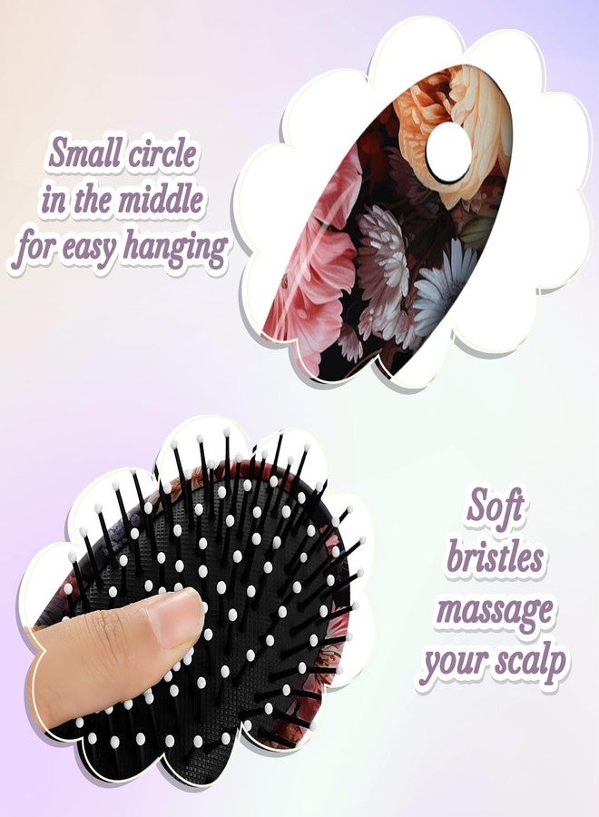 GABraden Hair Brush,Detangling Hair Brush,Soft Bristles for Effortless Tangle Removal,Detangler Hairbrush for Women Men Boys Girls Wet Dry All Hair Types (Colorful Flowers) - Image 5
