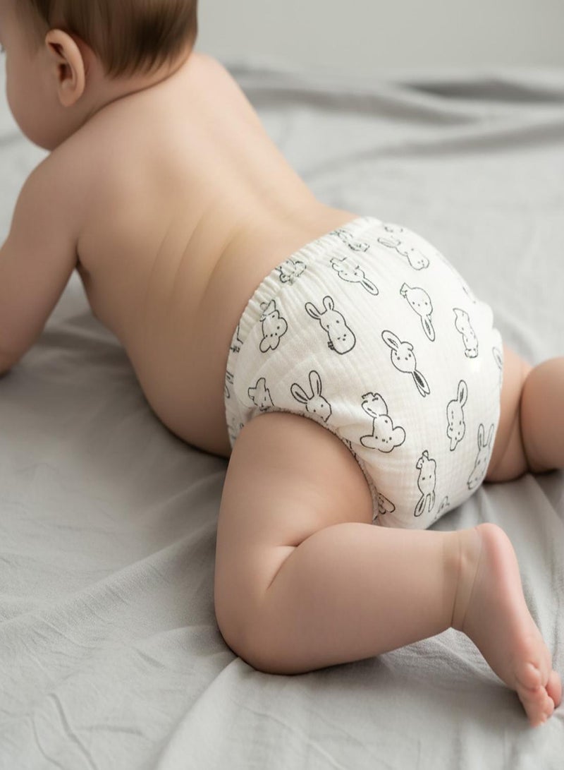 babyqlo Muslin Bear Bunny Potty Training Pants Set of 3 - Image 3