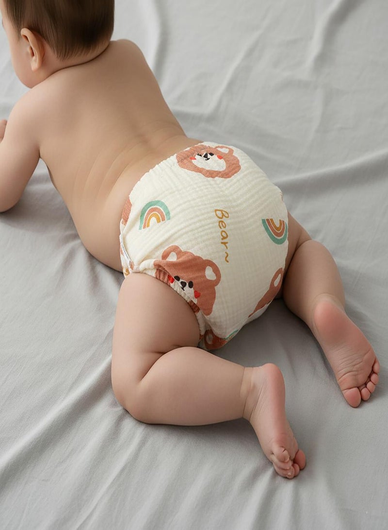 babyqlo Muslin Bear Bunny Potty Training Pants Set of 3 - Image 2