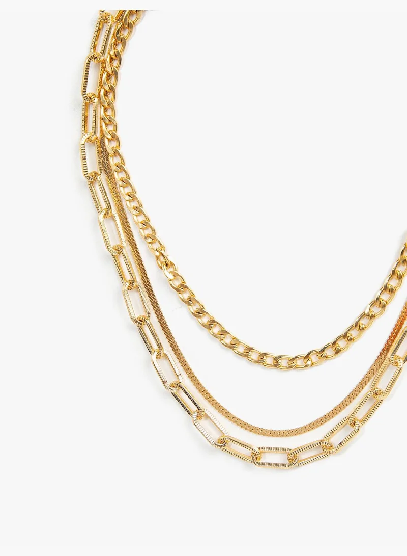كوتون Multi Layer Chain Necklace