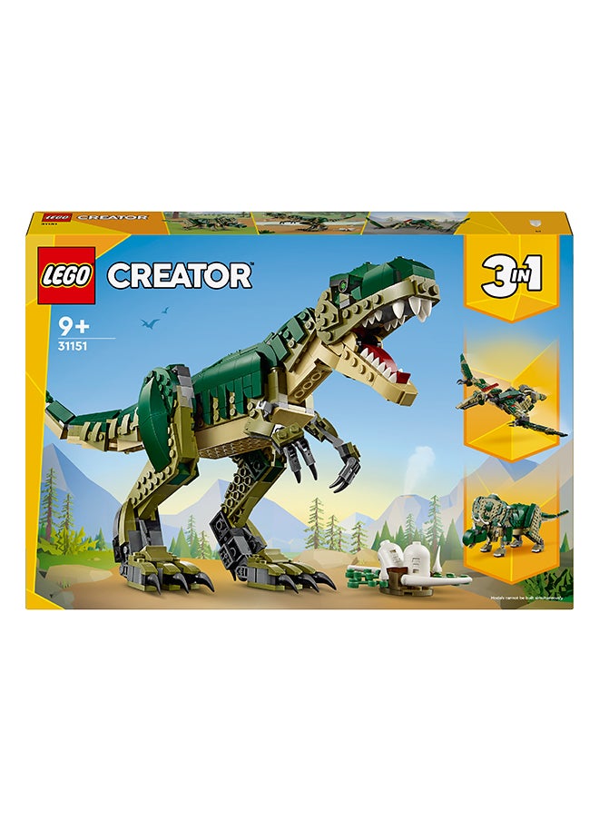 LEGO Lego Creator 3In1 T. Rex To Triceratops To Pterodactyl Toys, Dinosaur Figures For 9 Plus Year Old Boys & Girls, Posable Dino Toy Model Building Set, Birthday Gift Idea For Kids 31151 (626 Pieces)  - Image 2