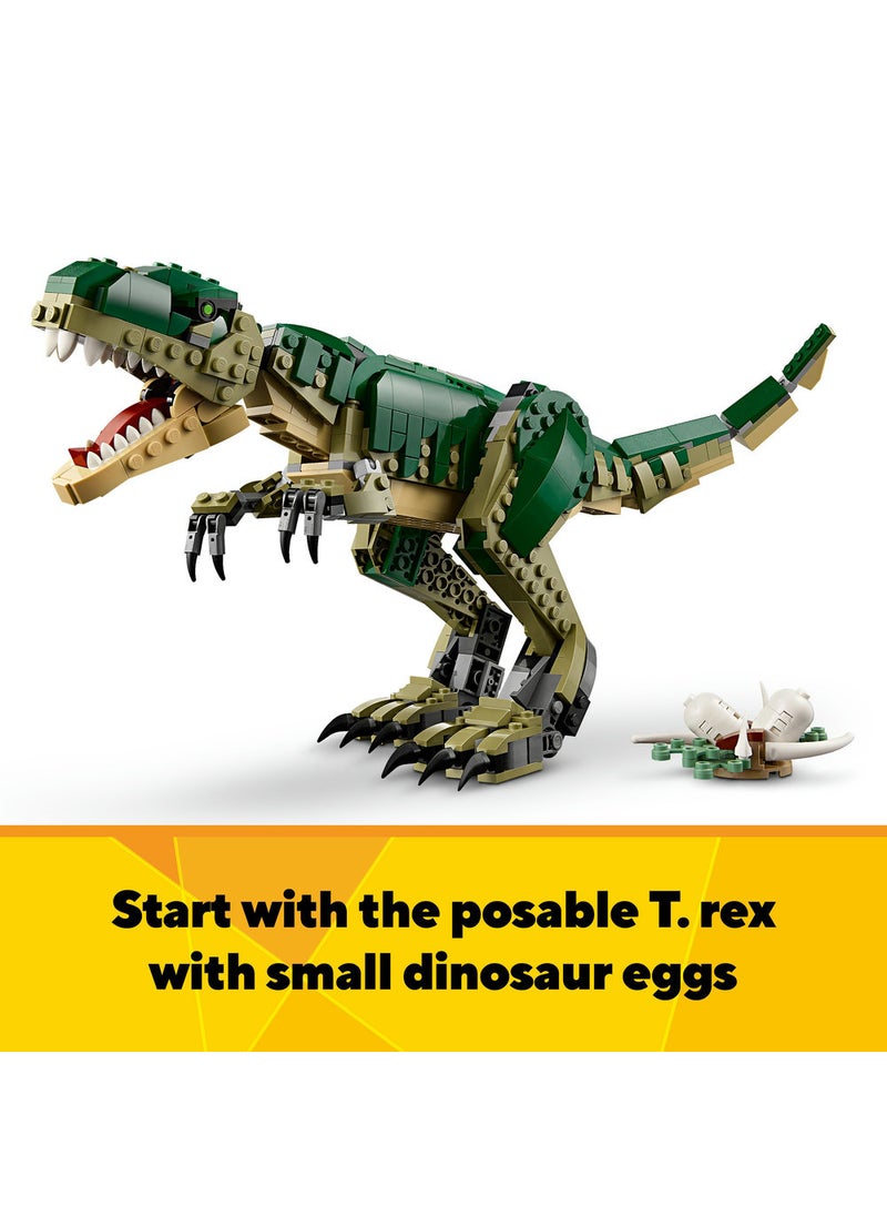 LEGO Creator 3in1 T. rex, Dinosaur Toy for Kids 31151 (626) Pieces  - Image 5