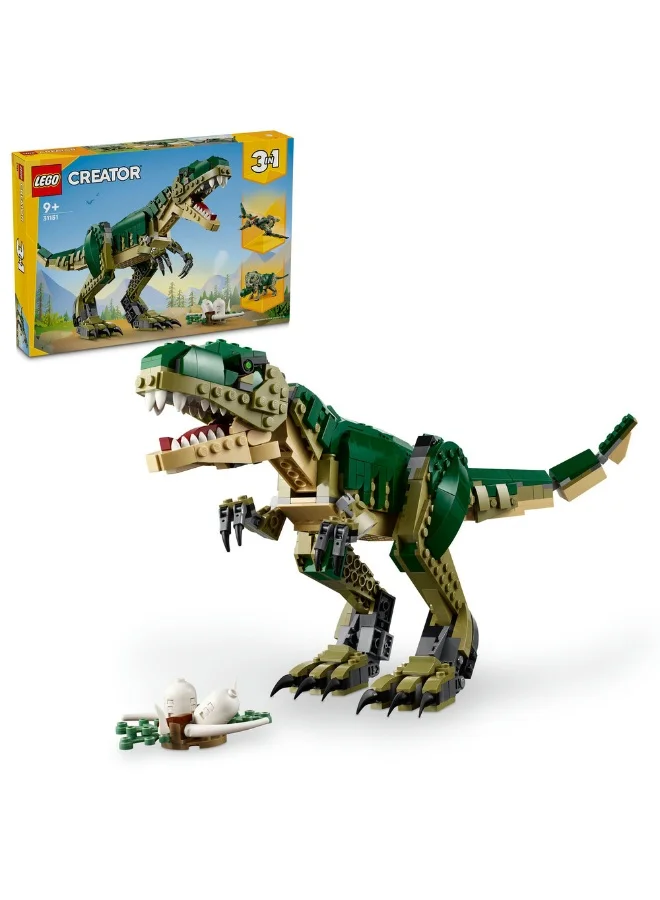 ليغو تي ركس من LEGO® Creator 3in1، لعبة الديناصور للأطفال 31151