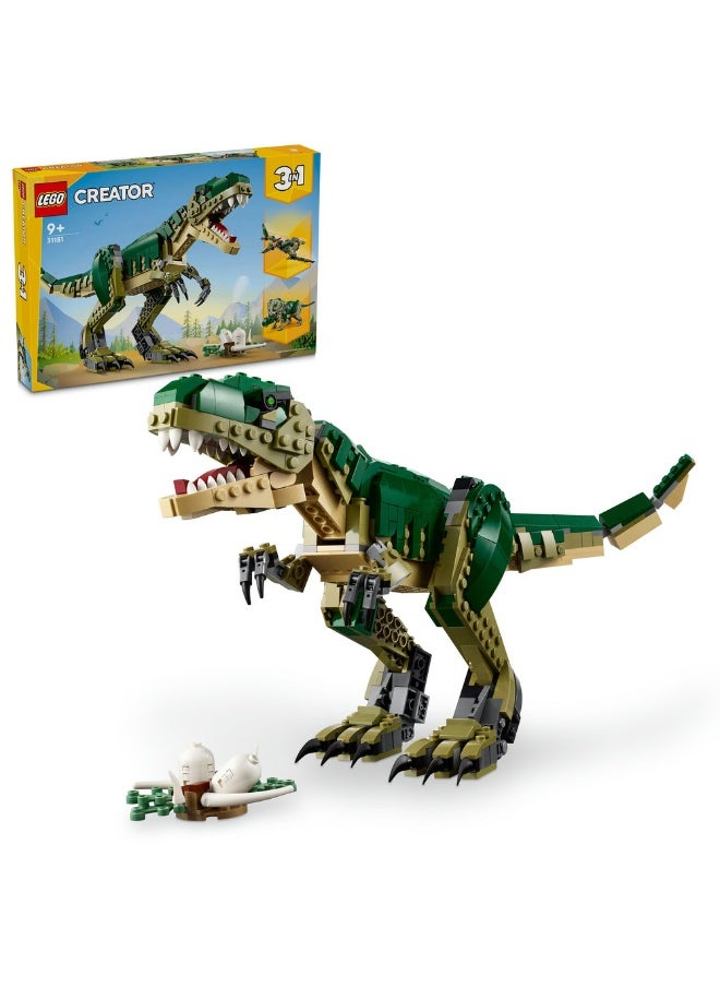 LEGO Creator 3in1 T. rex, Dinosaur Toy for Kids 31151 (626) Pieces  - Image 1