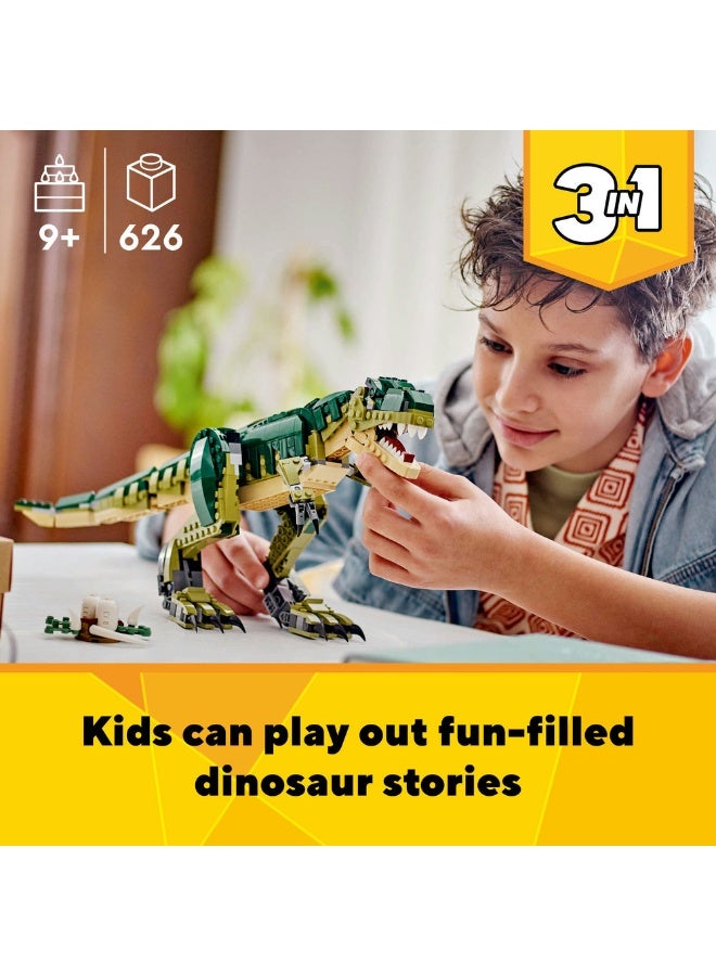 LEGO Creator 3In1 T. Rex Figure Dinosaur Set 31151 626Pcs