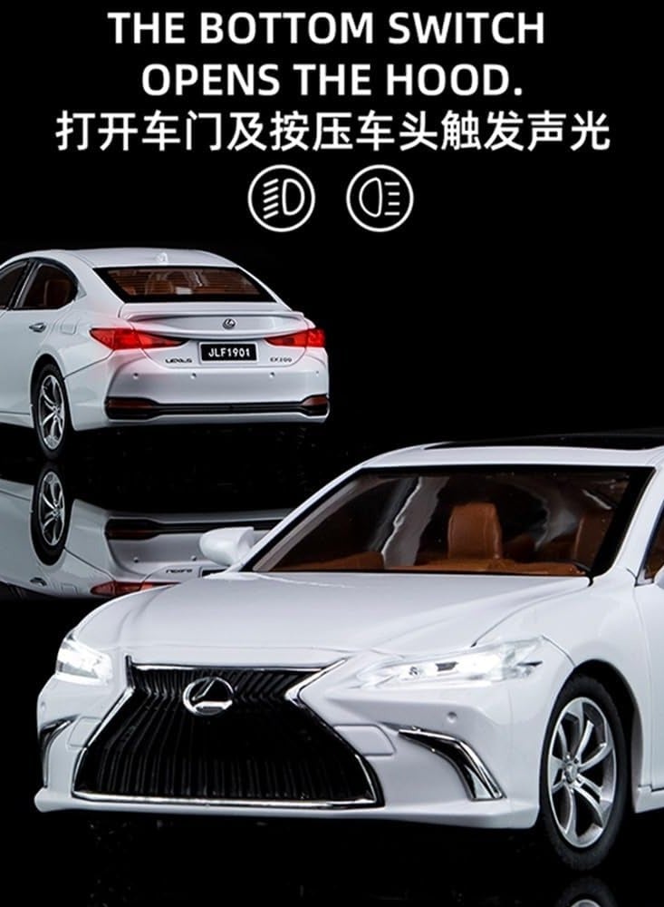 for Lexus Es300 Alloy Car Model Simulation Ornaments Sedan Model(White) - Image 2