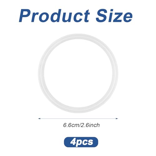 lasuroa 4pcs Replacement Seal Ring for Thermos Funtainer 10oz Food Jar, BPA-Free Silicone Food Container Gaskets for Lid Seals Kitchen Storage (White) - Image 2