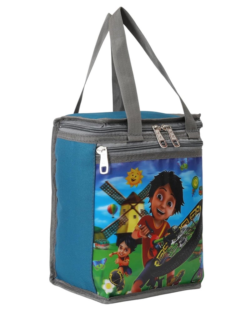 HACKON STAR 10L Lunch Tiffin Bag for School & Picnic for Boys & Girls Waterproof Lunch Bag (Green w) - Image 1