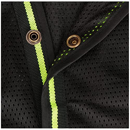 LOHASPRO Safety Vest Reflective High Visibility, Class 2 Surveyor Safety Vest for Men with Pockets,Mesh Construction Work Safety Vest(Black,2X-3X) - Image 5
