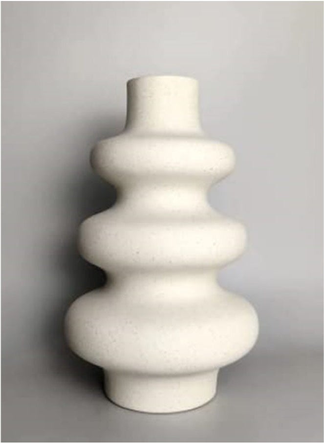 كيلا مزهرية زهور بتصميم موجة بيضاء - Image 2