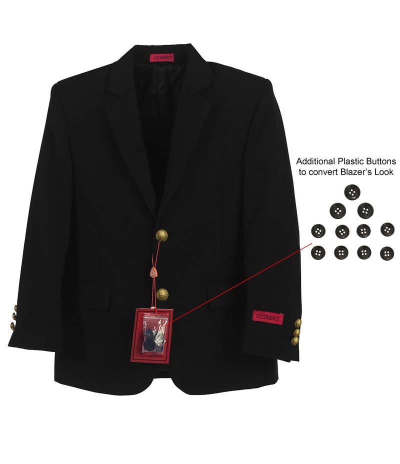Gioberti Big Boys Formal Black Blazer Jacket, Size 10 - Image 2
