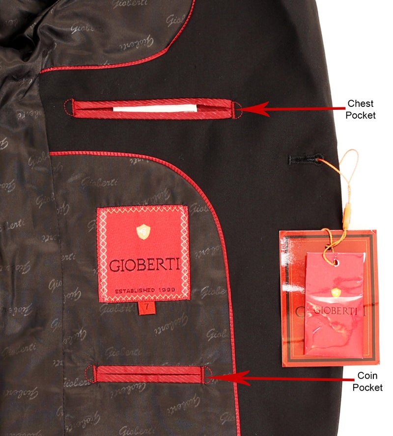 Gioberti Big Boys Formal Black Blazer Jacket, Size 10 - Image 4