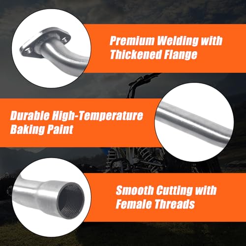 JOIQEXJ Exhaust Header Pipe for Predator 196cc 212cc GX160 GX200 Go Kart - Image 4