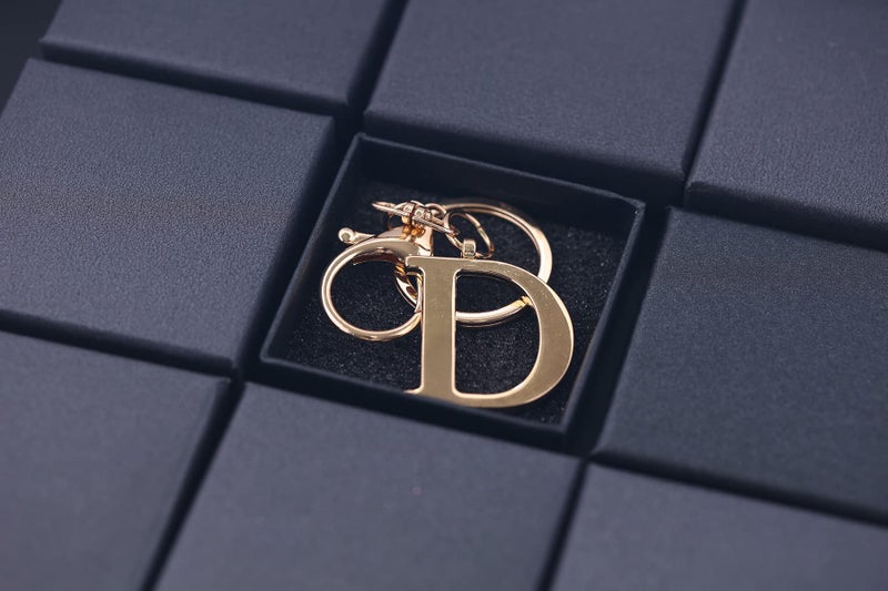 LAXPICOL Gold Keychain Letter D Keychains for Women Men Bag Charms Purse Charms For Handbags Metal Alphabet Initial Letter Key Ring Keychain - Image 5