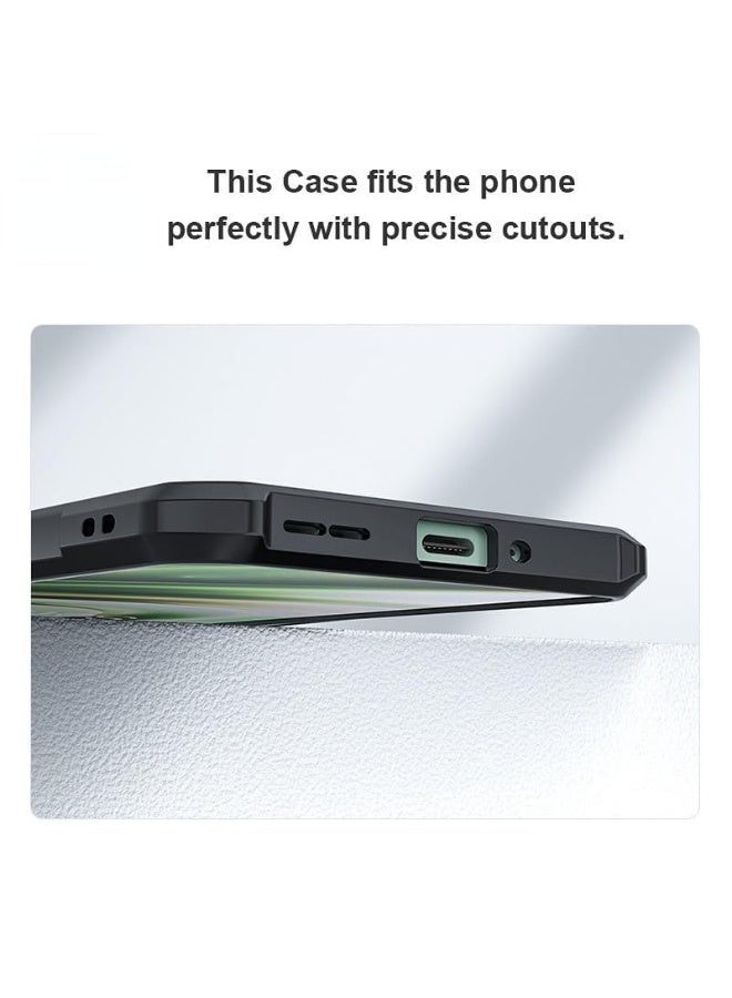 جراب شفاف صلب من البولي كربونات لهاتف Vivo V60 مع إطار أسود مقاوم للصدمات من مادة TPU، جراب شفاف مقاوم للصدمات بزاوية 360 درجة غير قابل للاصفرار لهاتف Vivo V60 - Image 4