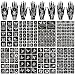 BULEFSEA 16 Sheets Henna Tattoo Stencils Kit Reusable for Women Girls and Kids150 PCS Temporary Indian Arabian Glitter Airbrush Tattoo Stencils for Face Body Paint DIY - Image 2