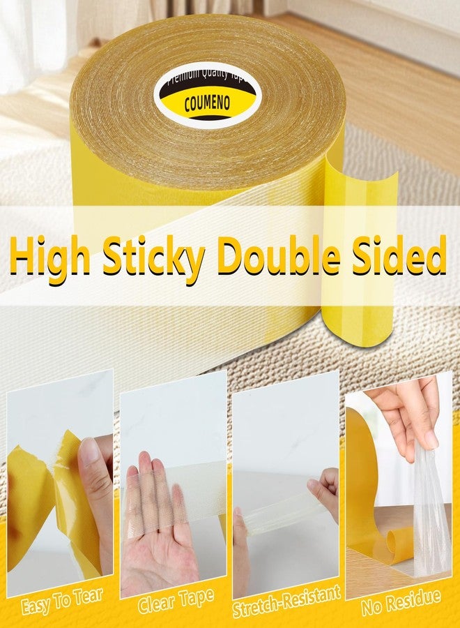 COUMENO Heavy Duty Double Sided Tape - High Tack, 2in X 66FT Multipurpose Non-Marking Removable Tape, Easy Tear, Suitable for Office and Home Mounting - Image 3