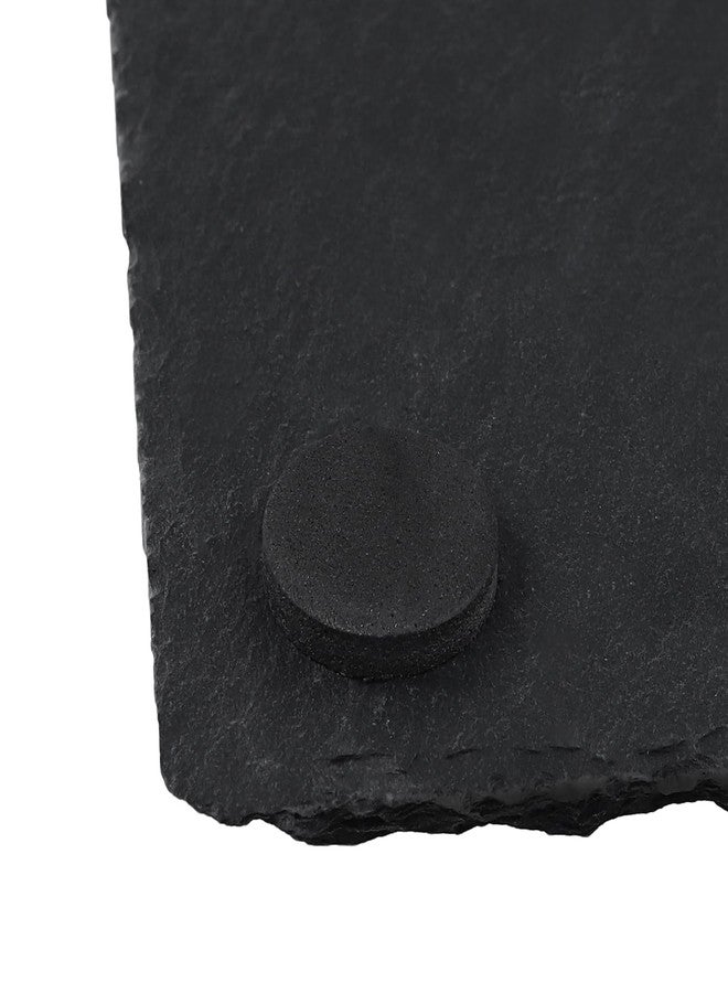 MOUYAT 30 Pack 4x4 Inch Black Slate Plates, Square Slate Cheese Board with Natural Edge, Natural Stone Plates Cutting Board Charcuterie Boards for Cheese, Sushi, Meat, Appetizers - Image 3