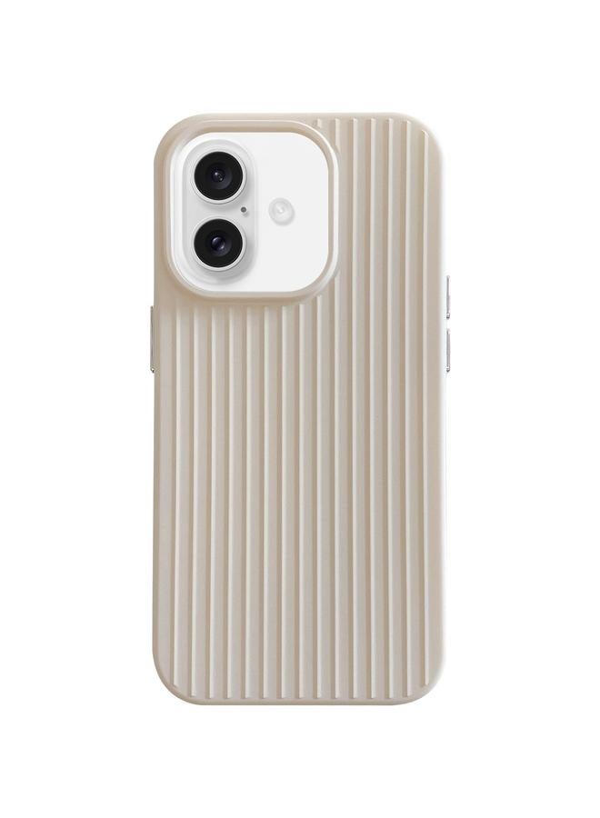 The Bros Case For iPhone 16 Macaroon Tile Stripe TPU Hybrid PC Phone Case