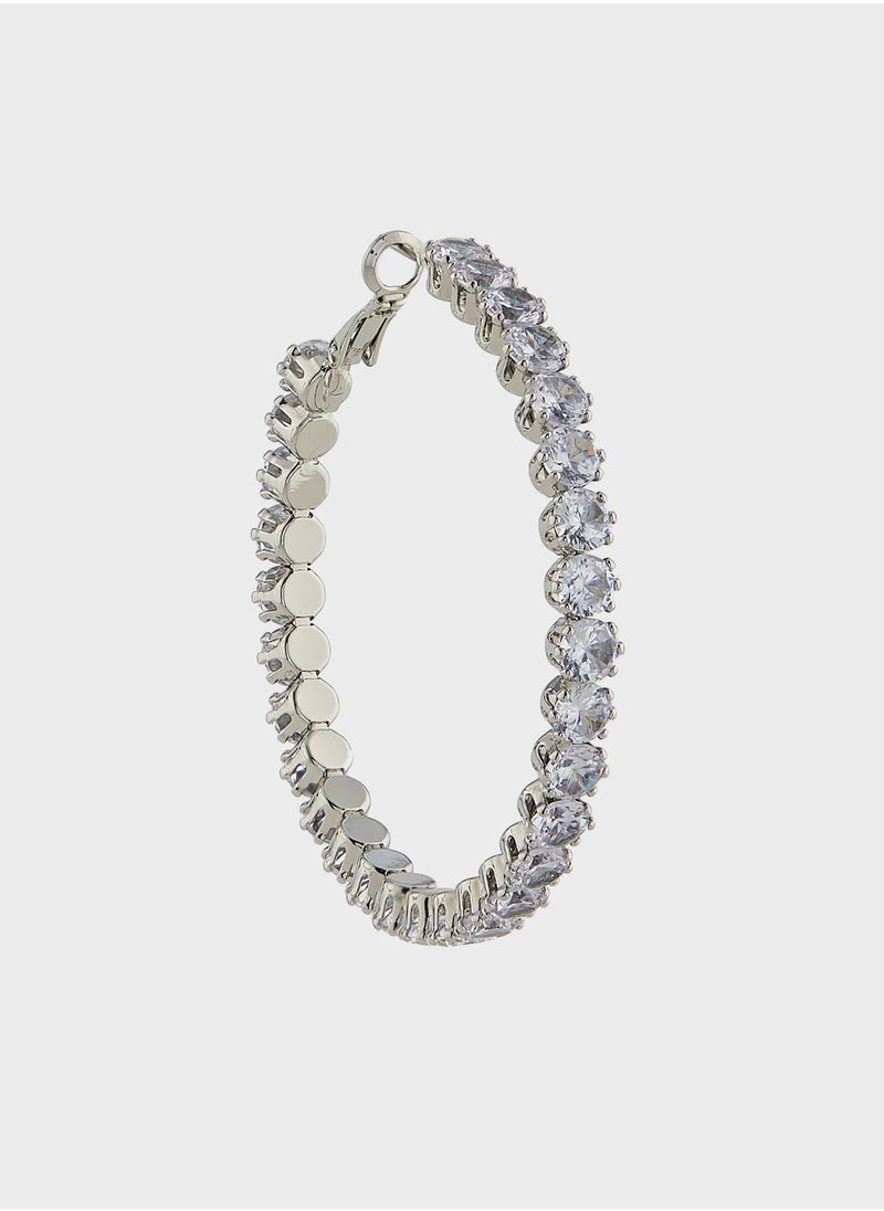 Ella Limited Edition - Rhinestone Hoop Earrings - Image 1
