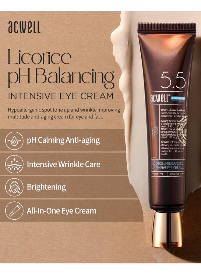 ACWELL Licorice Ph Balancing Intensive Antiwrinkle Eye Cream 1.01 Fl.Oz. For Dark Circles And Puffiness With Peptides And Licorice Water Antiaging Face Cream For Men And Women - Image 2