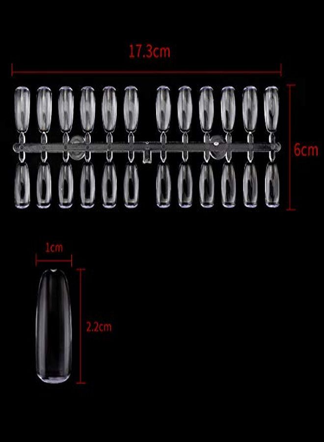 Honey Joy 120 Tips/Pack Clear Square Natural Color Flat Practice False Nail Tips For Professional Nail Gel Polish Board Display Book Chart Nail Art Salon, Hj-Nt076  - Image 4