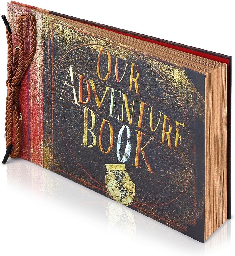 Let the Adventure Begin Adventure Book Handcrafted Diary Photo ScrapbookTailored for Preserving Cherished MomentsGift for Couples AnniversariesWeddingsGlobetrottersBirthdaysChristmas Notetaking Gifts - Image 3