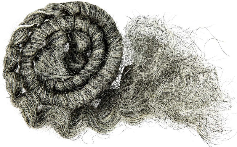 Mehron Makeup Crepe Hair | Fake Hair for Special Effects Makeup, Theatre, Stage & Screen, Cosplay, Halloween FX| 12 Inch Extra Long Braid (Medium Grey) - Image 2