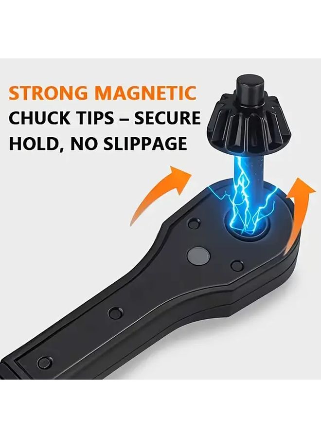 Upgraded Second Generation Iron Drill Bit Wrench with Replaceable Head Key 3 Speed Quick Ratchet Forward Reverse Rotation and Non Slip Handle for Secure Grip Industrial Grade Ergonomic Tool Suitable for Professional Mechanics and DIY Projects Precision Machining Socket Adapter Adjustable Drill Chuck Wrench Set - Image 5