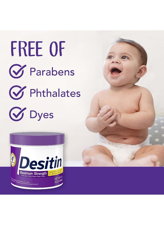 Desitin Desitin Baby's Diaper Rash Cream with 40% Zinc Oxide (16oz)  - Image 3