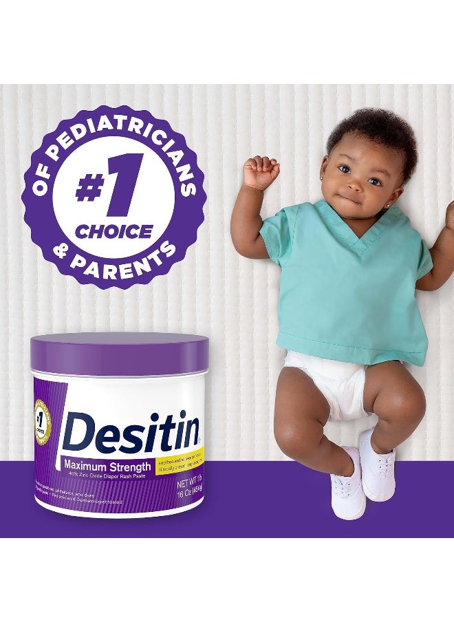 Desitin Desitin Baby's Diaper Rash Cream with 40% Zinc Oxide (16oz)  - Image 2