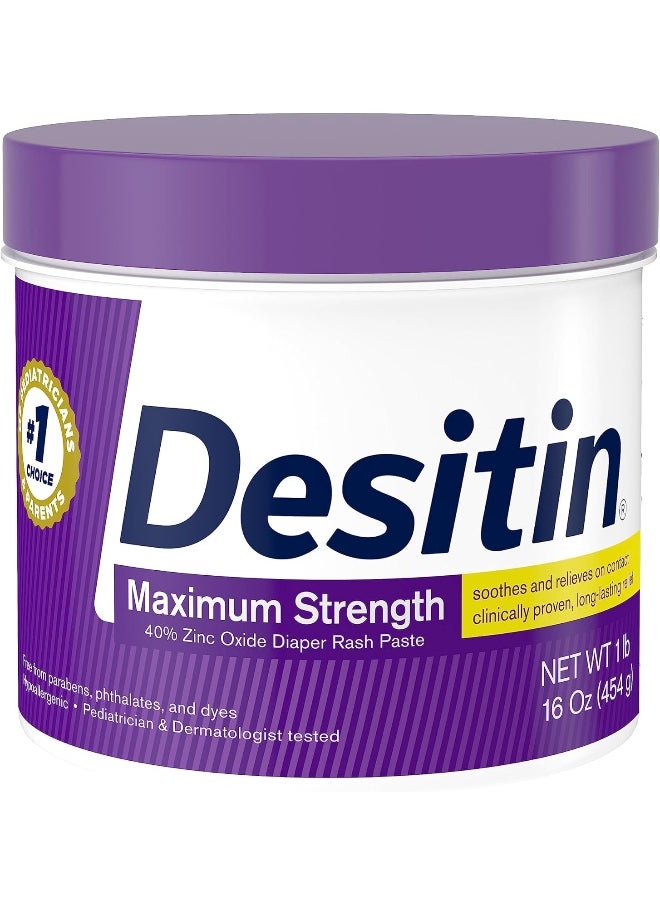 Desitin Desitin Baby's Diaper Rash Cream with 40% Zinc Oxide (16oz)  - Image 1