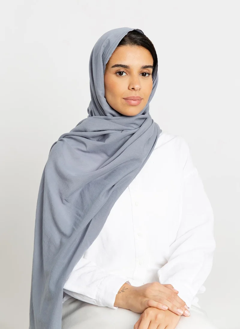 Kaafmeem Grayish Blue - Light Cotton Tarha