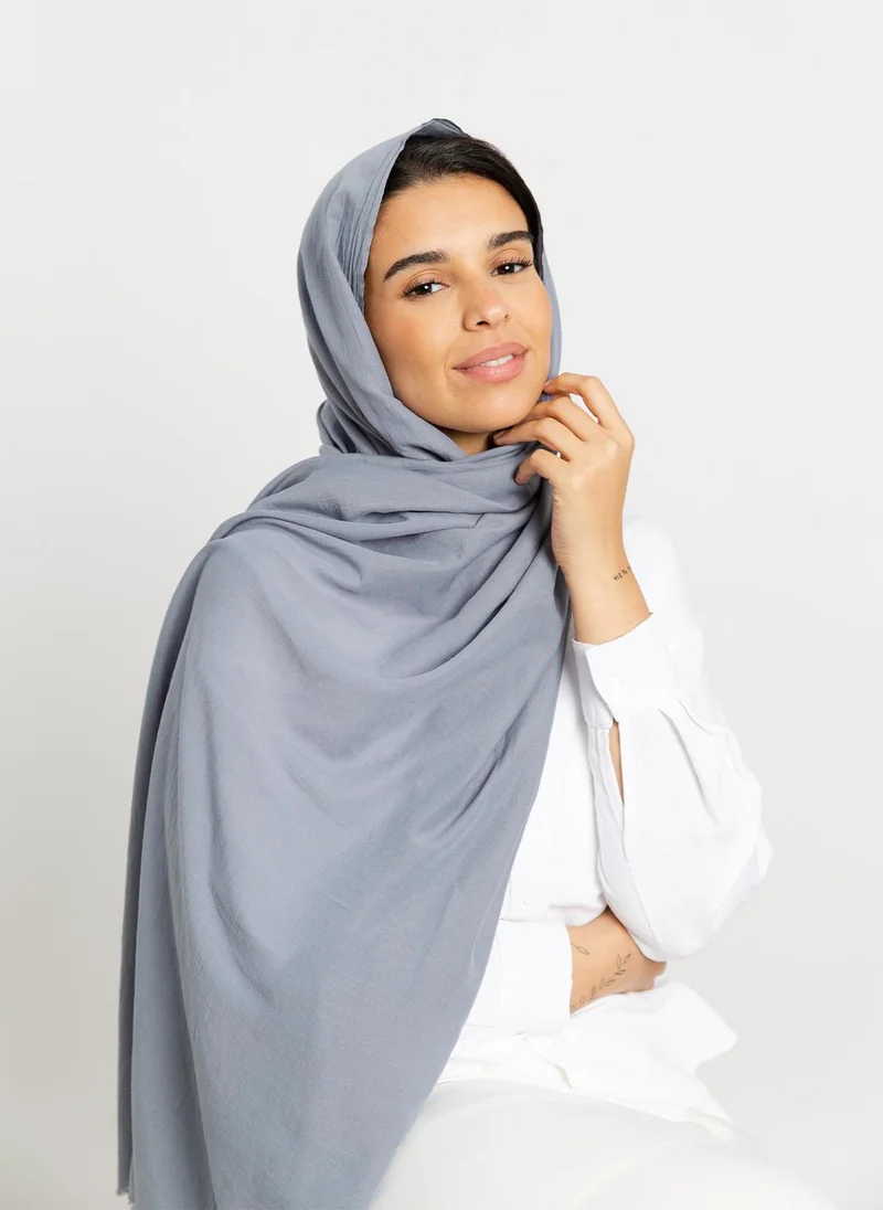 Kaafmeem Grayish Blue - Light Cotton Tarha