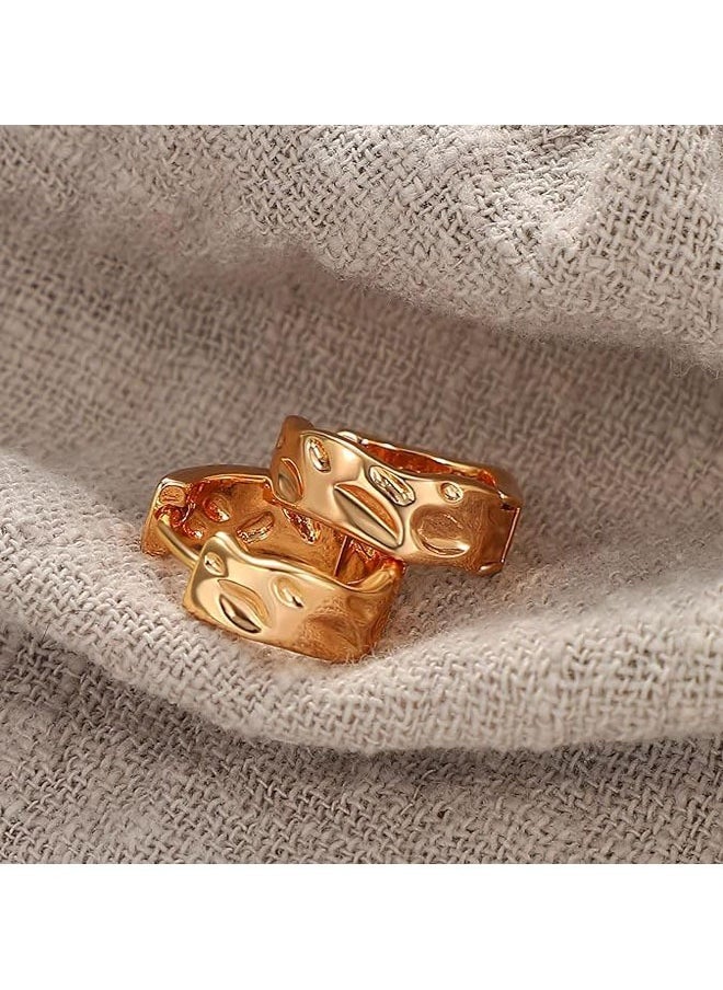 Mevecco - Women Huggie Earrings Gold Hoop 14K Gold Filled Small Simple Handmade Hypoallergenic Everyday Jewelry - Image 1
