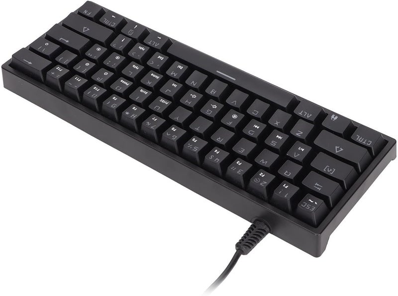 لوحة مفاتيح ميكانيكية K101 مع إضاءة خلفية RGB، 61 مفتاحًا، لوحة مفاتيح ألعاب مدمجة، سلكية زرقاء مع تبريد لأجهزة الكمبيوتر الشخصية والمحمولة، بلاستيك ABS للاستخدام المنزلي - Image 3