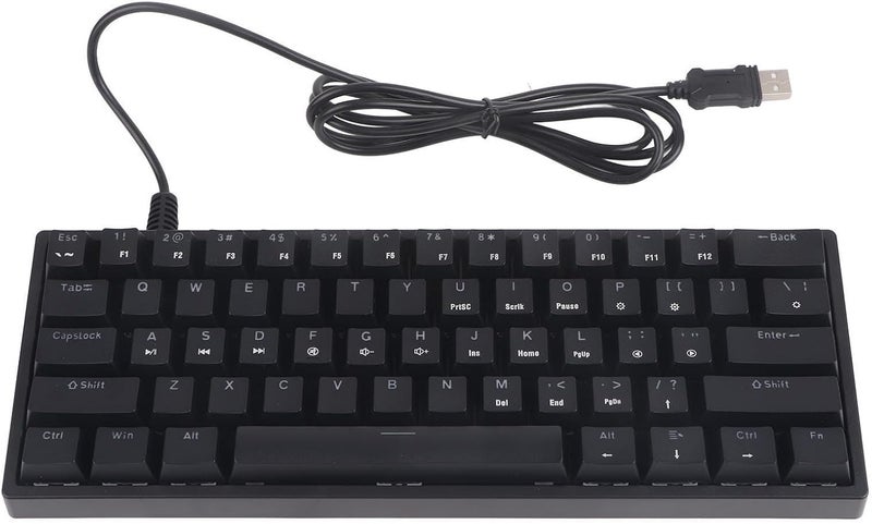 لوحة مفاتيح ميكانيكية K101 مع إضاءة خلفية RGB، 61 مفتاحًا، لوحة مفاتيح ألعاب مدمجة، سلكية زرقاء مع تبريد لأجهزة الكمبيوتر الشخصية والمحمولة، بلاستيك ABS للاستخدام المنزلي - Image 1