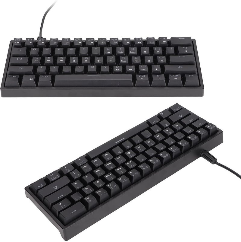 لوحة مفاتيح ميكانيكية K101 مع إضاءة خلفية RGB، 61 مفتاحًا، لوحة مفاتيح ألعاب مدمجة، سلكية زرقاء مع تبريد لأجهزة الكمبيوتر الشخصية والمحمولة، بلاستيك ABS للاستخدام المنزلي - Image 5