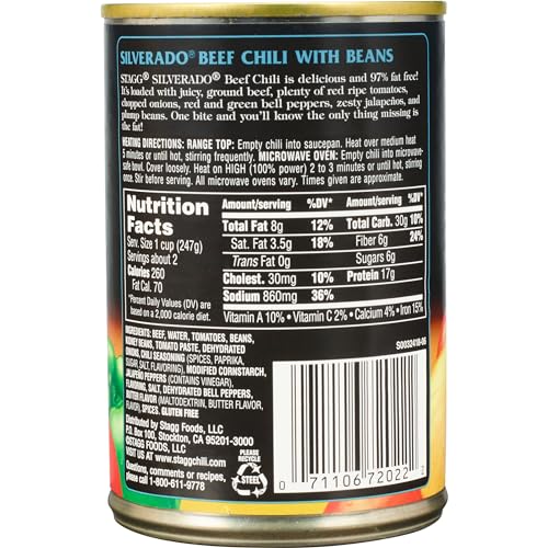 Stagg Silverado Beef Chili with Beans 15 Ounce Pack of 12 - Image 5