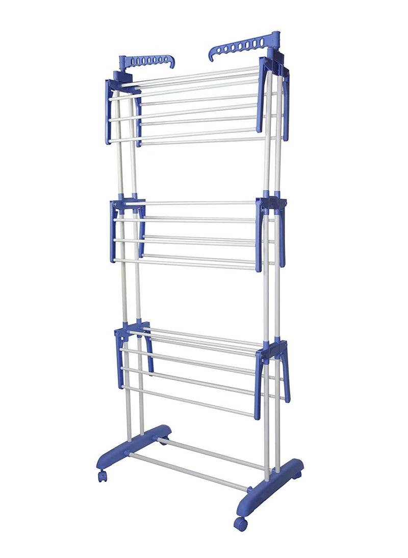 Three Layer Clothes Rack Hanger With Wheels - Image 3