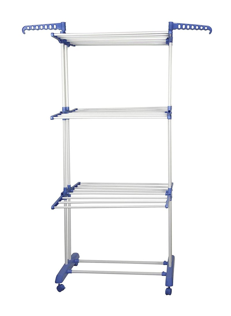 Three Layer Clothes Rack Hanger With Wheels - Image 2