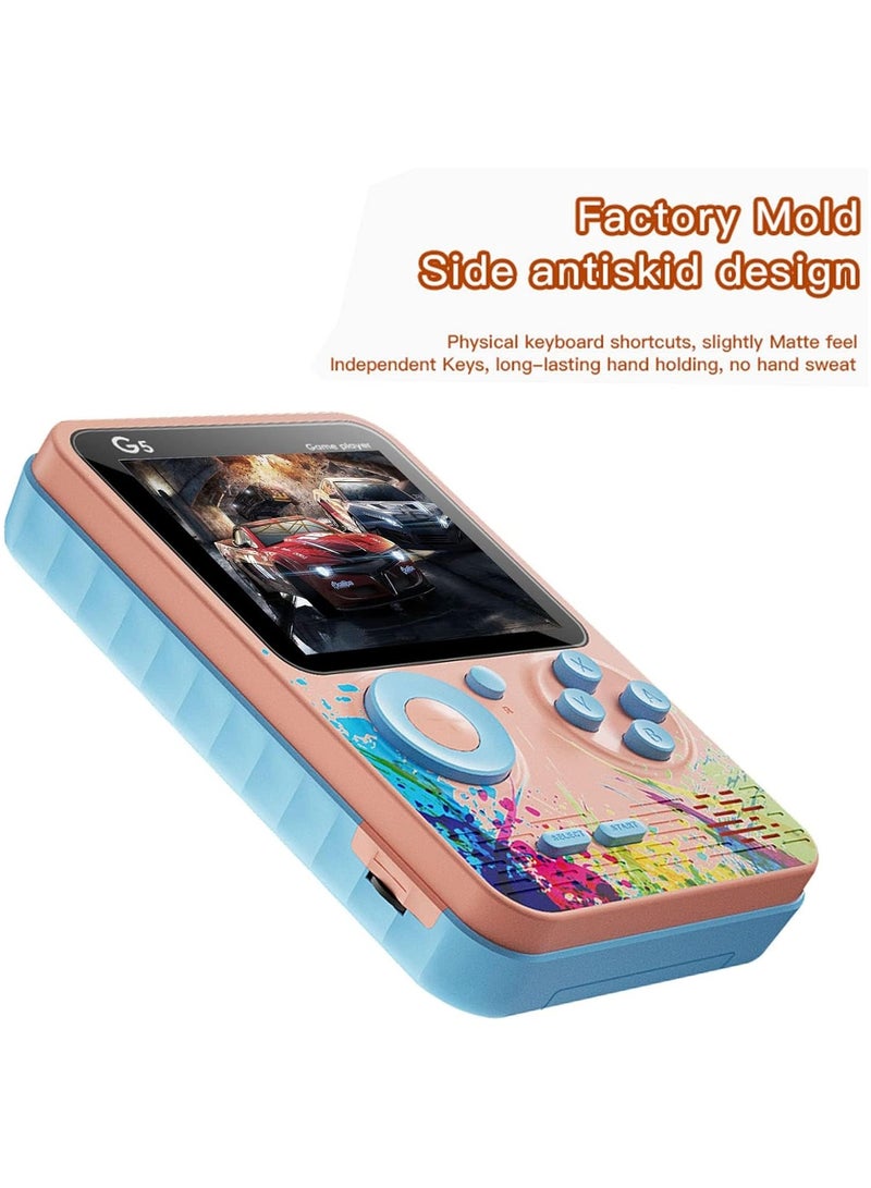 G5 Handheld Game Console Cartoon Version Childhood Nostalgic Double Mini Portable Handheld Macaron Game Console (Pink) - Image 4