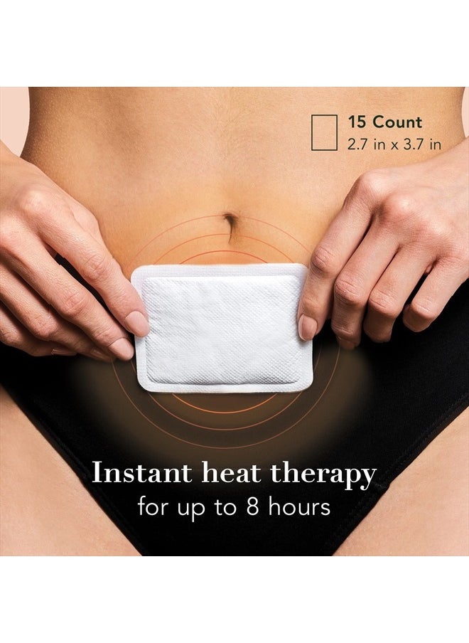Rael - Heating Pad, Herbal Heating Patches - Period Heating Pads for Cramps, Heat Therapy, Ultra Thin Design, On The Go Size, for All Skin Types (15 Count) - Image 1