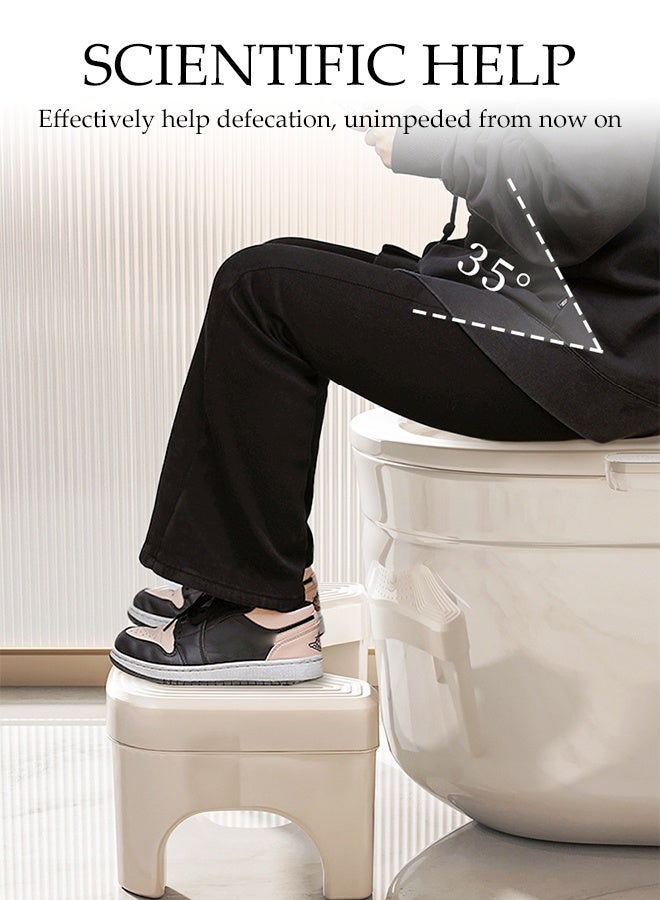DUNISO Toilet Stool Squat, Portable Foot Poop Stool with Fresher Box, Pooping Stool Toilet Leg Stand Raiser, Non-Slip Potty Step Bench for Feet - Image 3