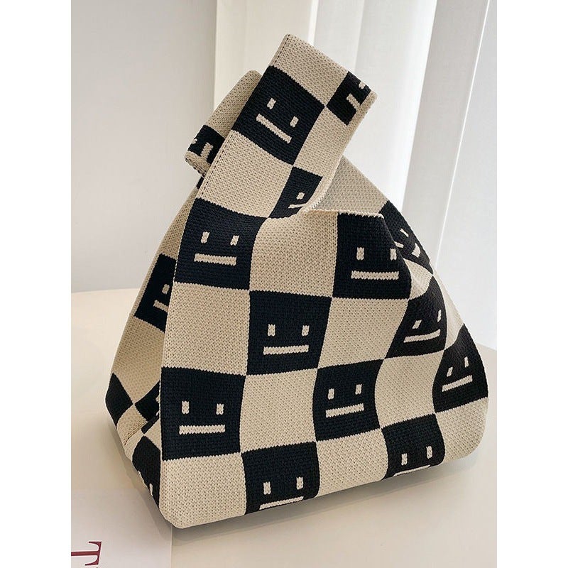 Japanese And K-Style Ins Internet Celebrity New Handbag Versatile Hand-Carrying Casual Tote Bag Manufacturer Knitted Bag Handmade - Image 5