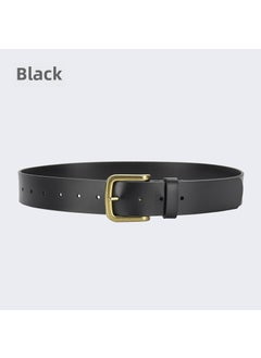 Genuine Leather Belt Mens Casual Business Fashion 40645-black