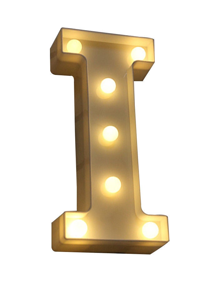 نيبمينينت ضوء LED للزينة بشكل حرف I أبيض دافئ